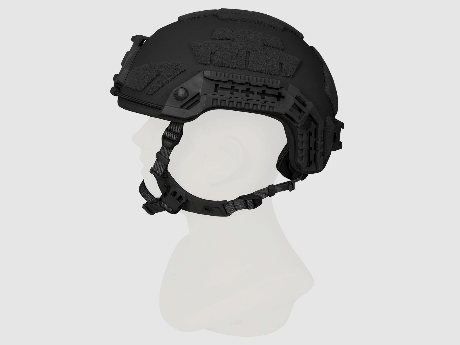 Schuberth ballistic helmet M100 high cut - RAL 9021 (jet black), image 4 of 12