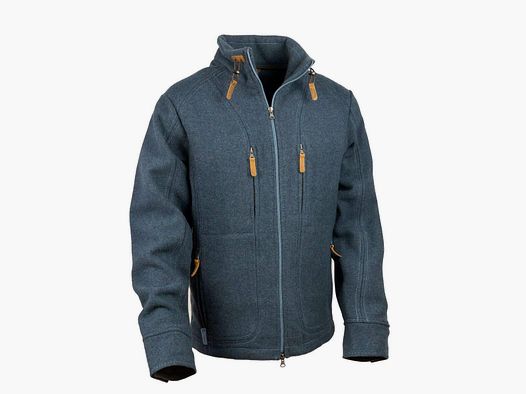 STEINKAUZ Weiche Lodenjacke "Kragenhuber" - Petrolblau