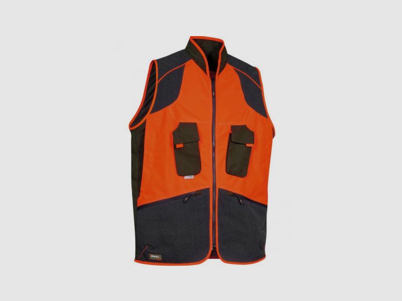 Cofra Gilet groen en oranje hoge zichtbaarheid model Wulfen art. V324-0-04 COFRA, afbeelding 1 van 7