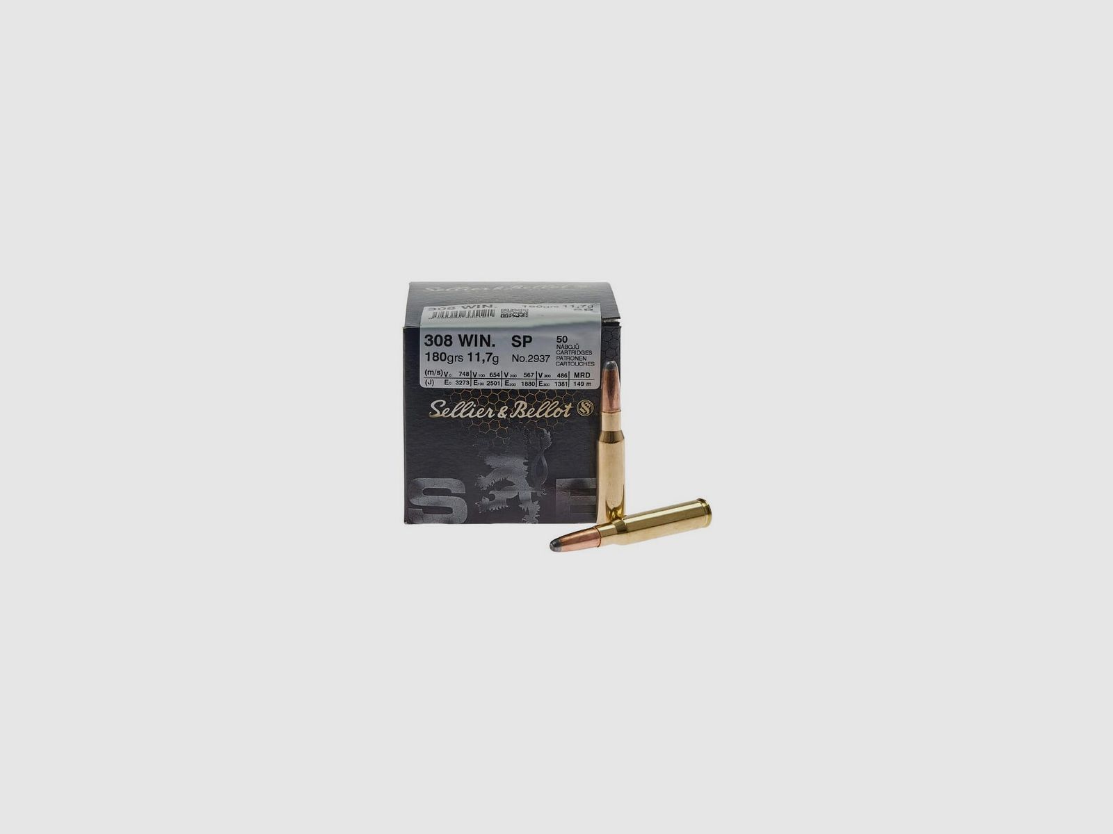 Sellier & Bellot Patronen Kal. 308 Win SP 180 gr 50 Stk, Bild 1 von 3
