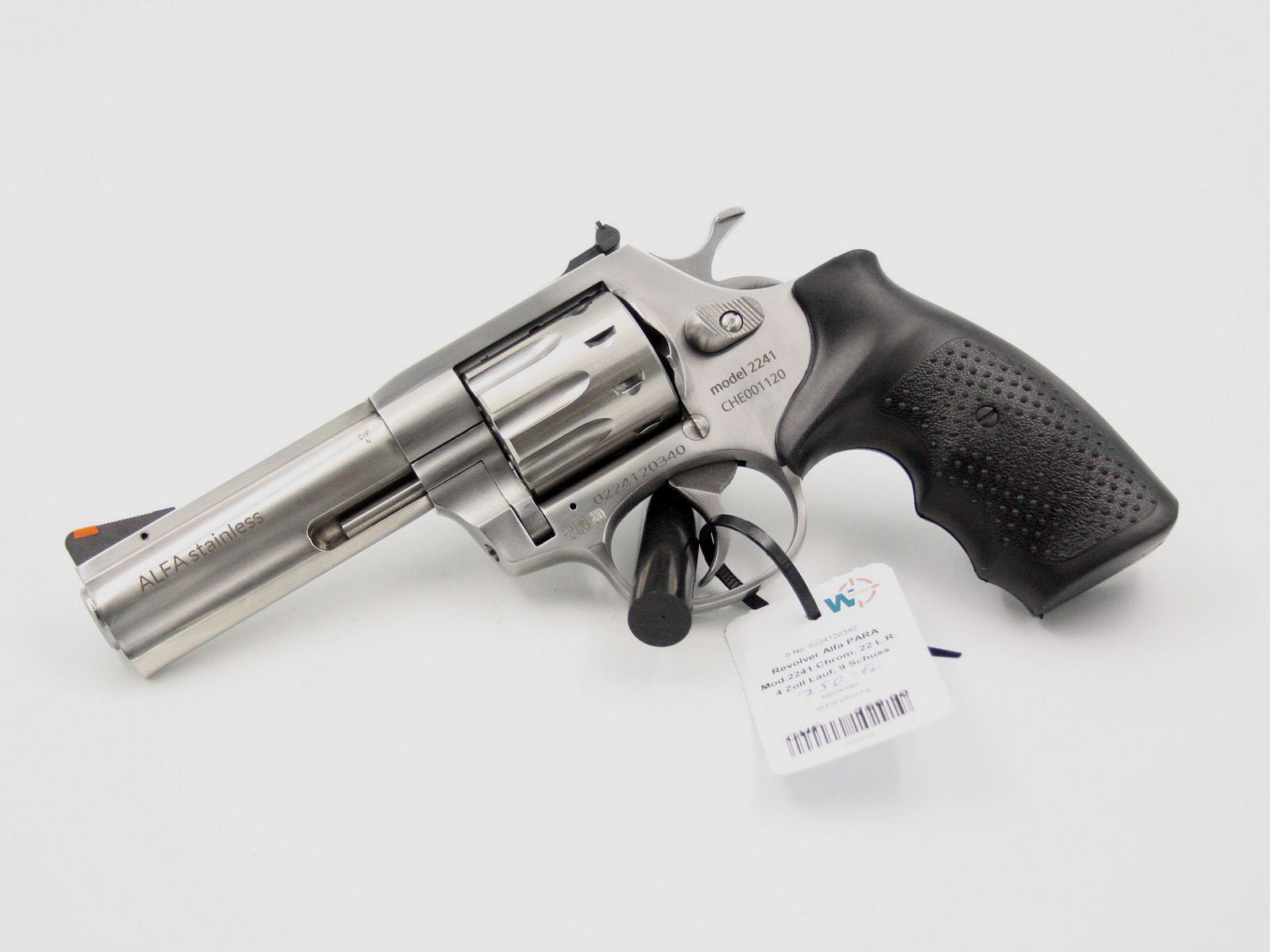 Revolver Alfa PARA 2241, Stainless, .22 LR, 42 Lauf, 9 Schuss, verstellbare Visierung, Bild 1 von 4