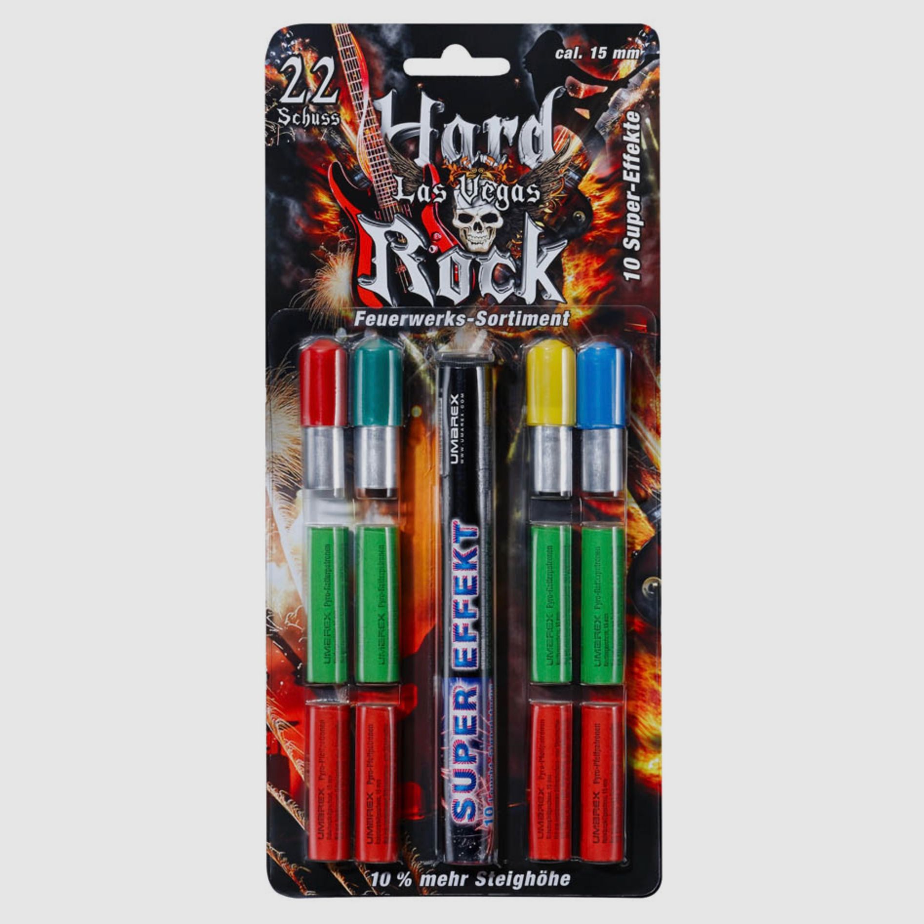 Umarex 4.1578 Hard Rock Las Vegas 22 proiettili pirotecnici 15mm Pyro
