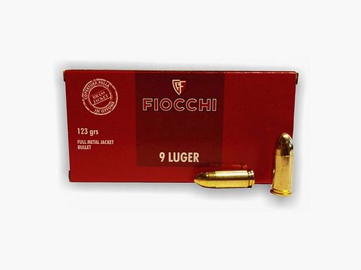 Fiocchi 9mm Luger 115grn FMJ (50 stuks)