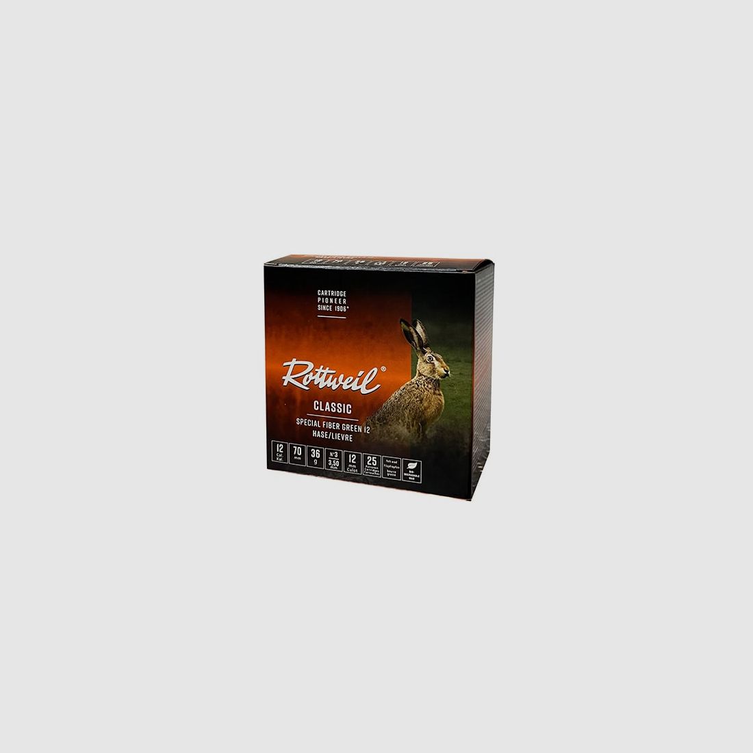12/70 Rottweil Lièvre No. 3 / 3.5mm – 36g – 25 pcs.