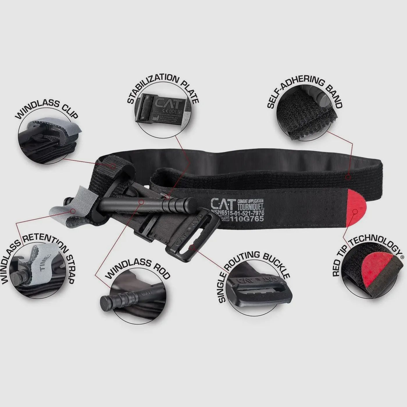 Combat Application Tourniquet (C-A-T) Tactical Black, imagen 2 de 9