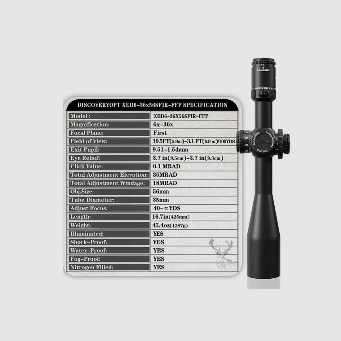 OPTIK – DISCOVERYOPT – XED 6-36x56SFIR FFP-Z, Bild 5 von 8