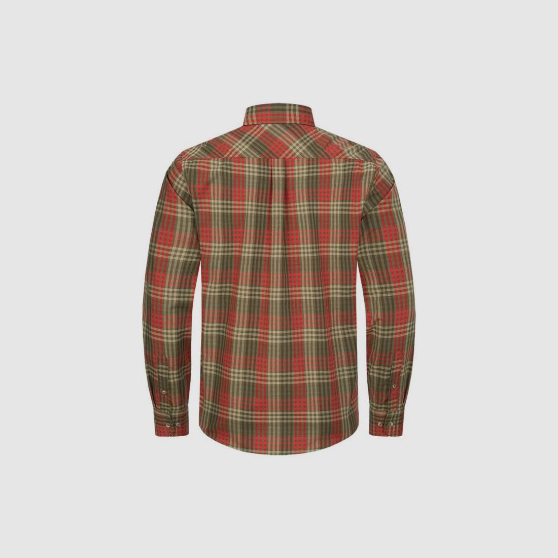 Blaser Herren Leinenhemd Levin Braun/Rot Kariert