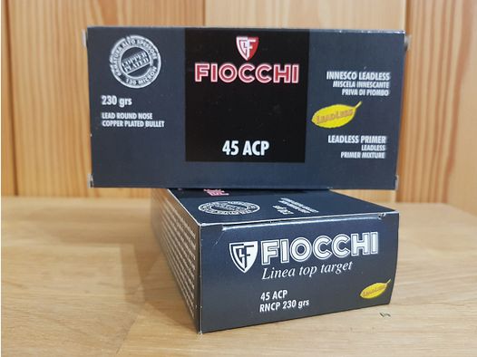 FIOCCHI TOP TARGET AMMUNITION FOR PISTOL CAL. 45 ACP