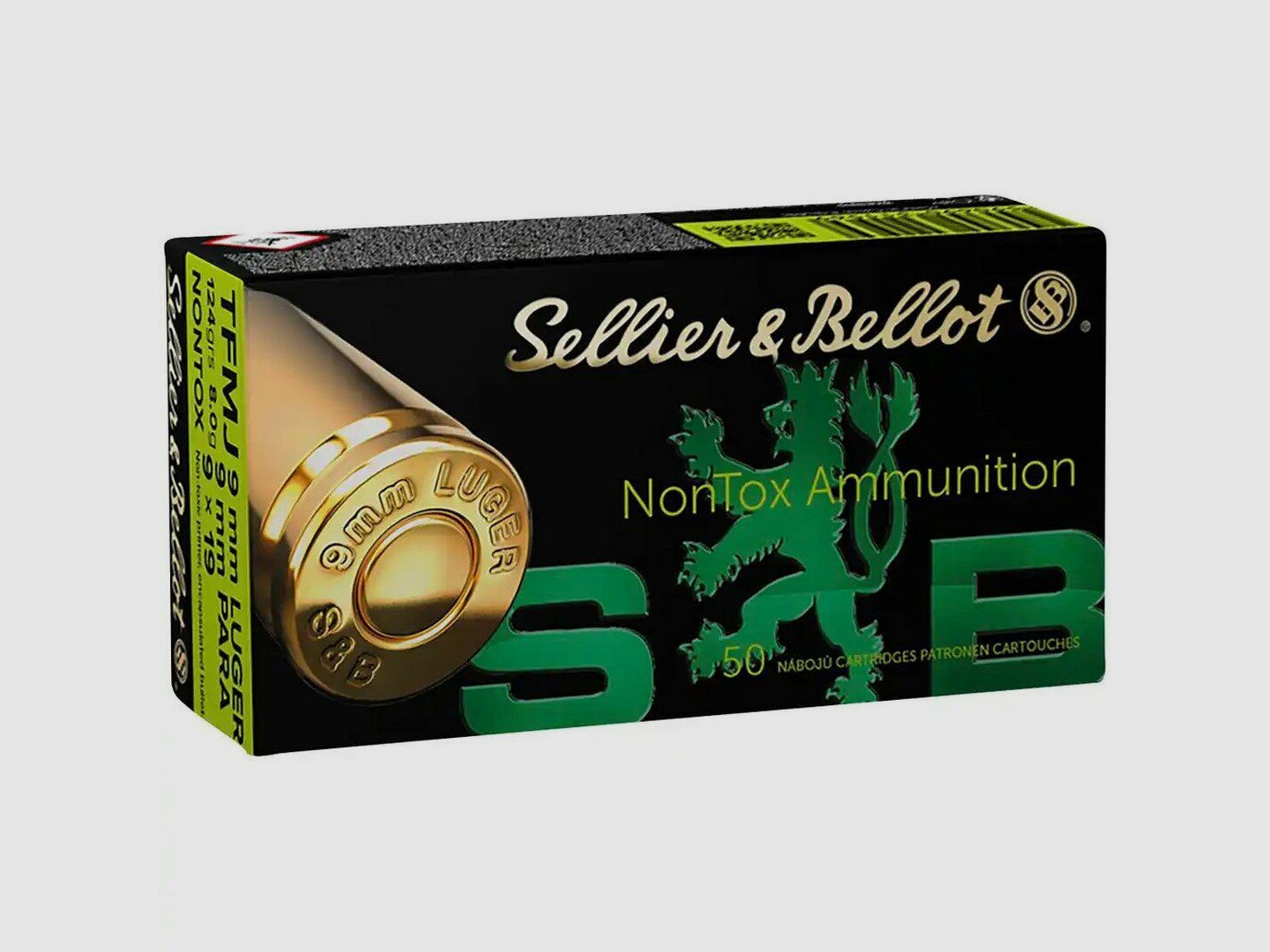 Sellier & Bellot 9mm Luger TFMJ NonTox 124grs / 8,0g