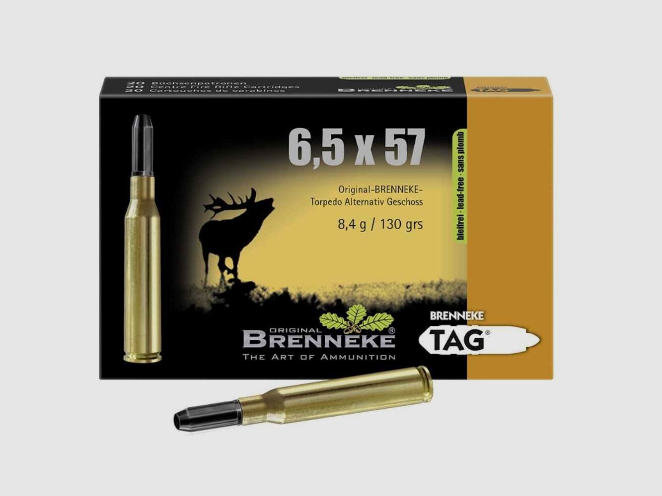 6,5x57 TAG senza piombo 8,4g/130grs. Brenneke
