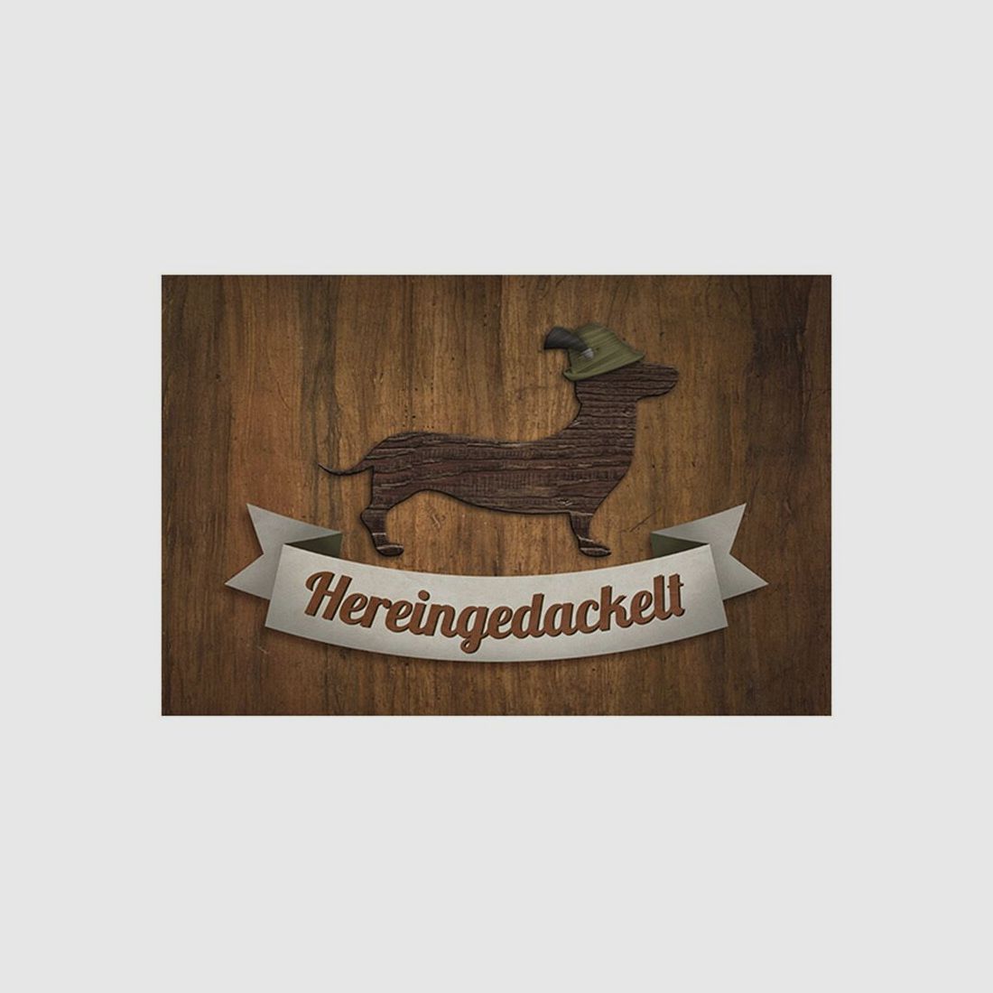 AKAH Fußmatte Hereingedackelt 44x67 cm