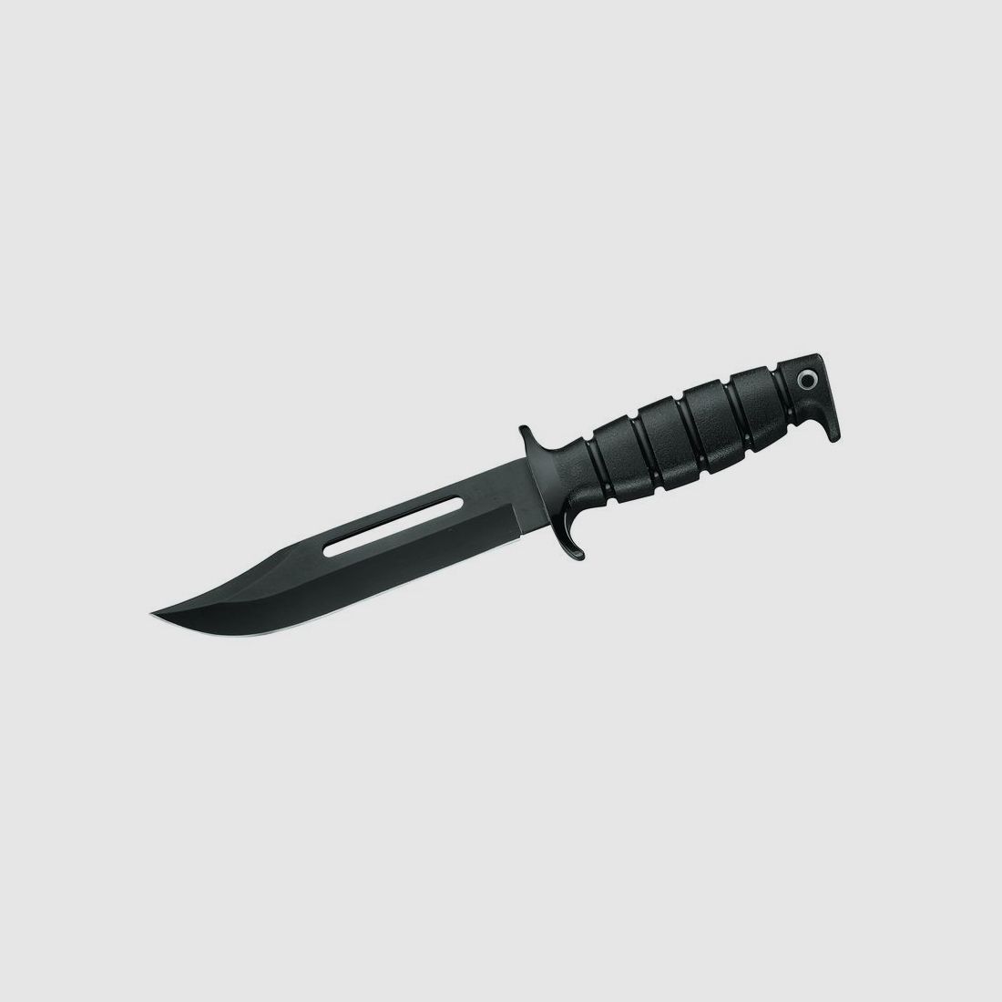 Powerful black 5mm blade, outdoor knife with sturdy sheath