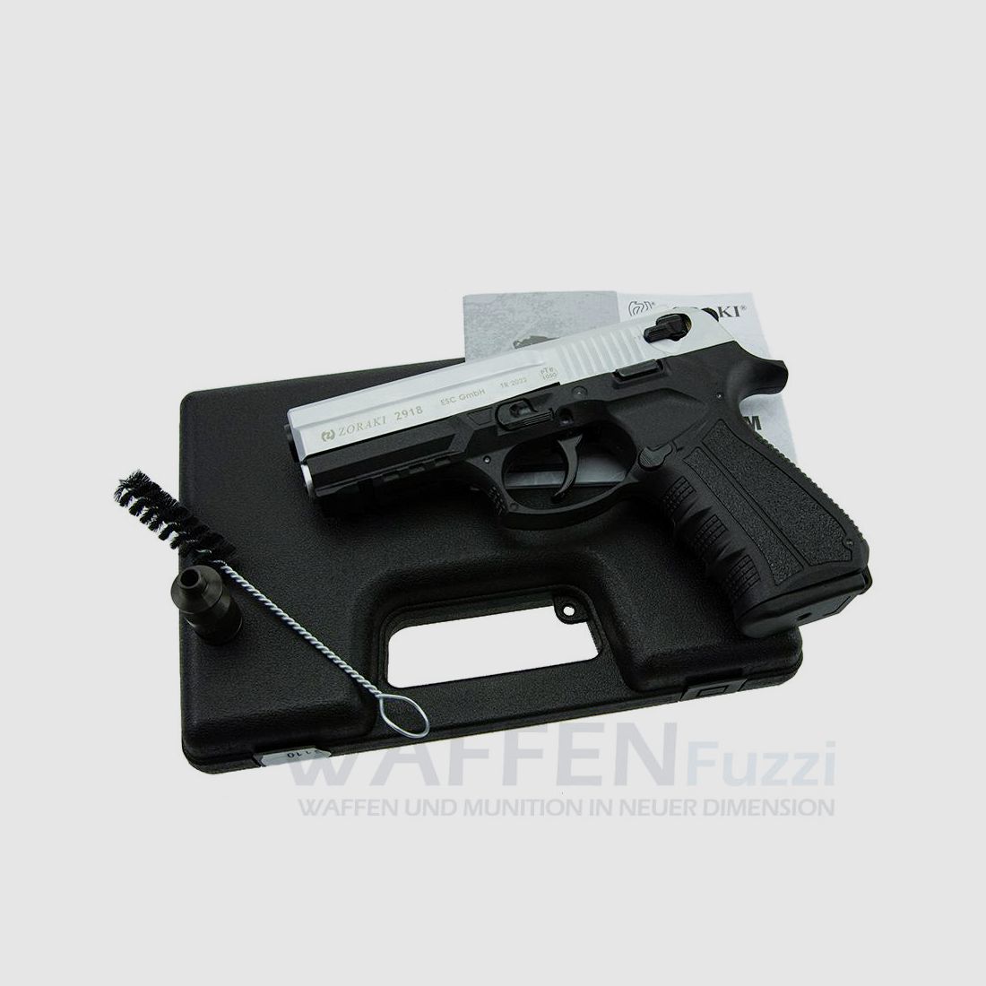 Zoraki 2918 Pistolet à Blanc Chrome Mat Calibre 9mm P.A.K., image 6 sur 6