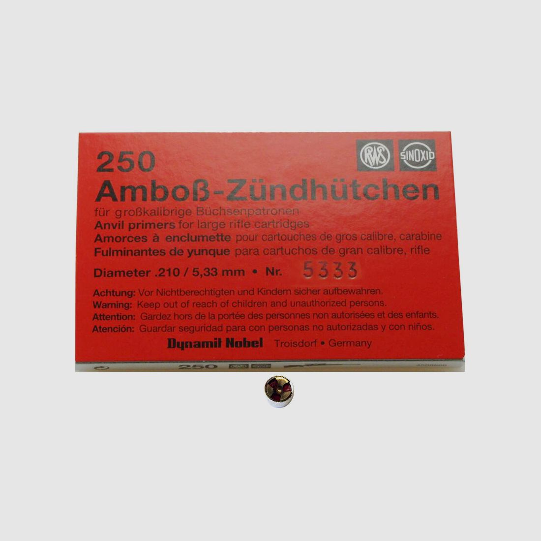 Zündhütchen RWS 5,3mm Large Rifle