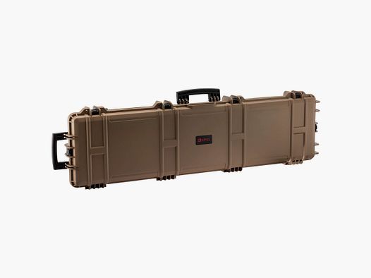 XL WODOSZCZELNY KUFEREK NA BROŃ TAN 137 X 39 X 15 CM Z PIANKĄ