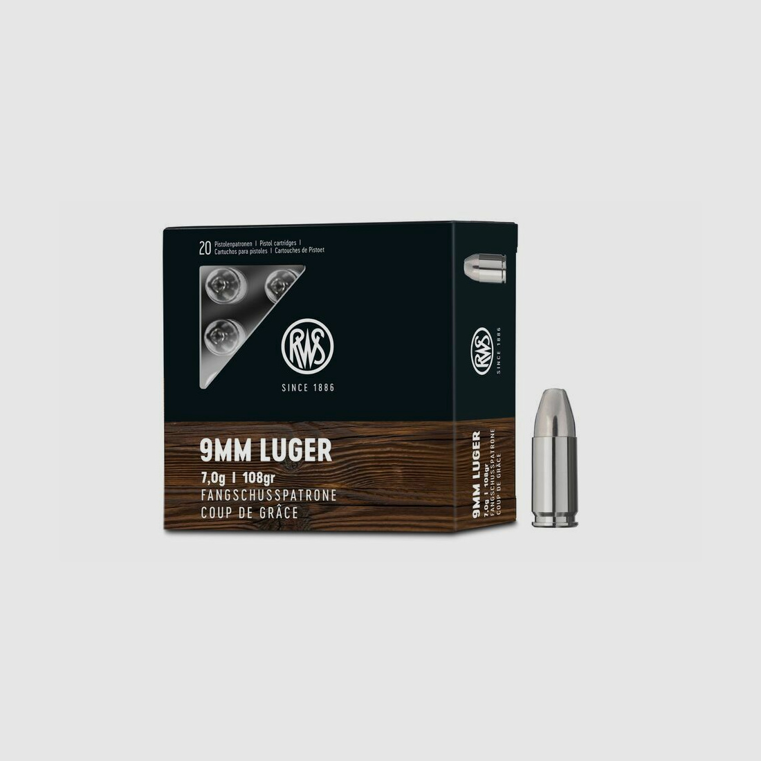 RWS RWS Fangschuss 7,0g/108grs à20 9mm Luger