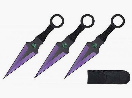 Set de 3 couteaux de lancer Kunai