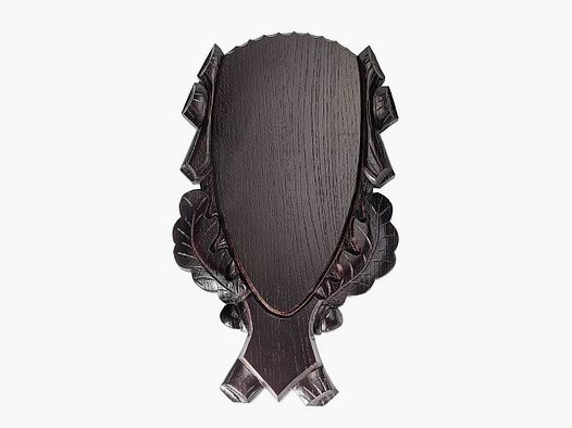 Massives Eichenschild für Rotwild – geschnitzt – 45 x 23 cm