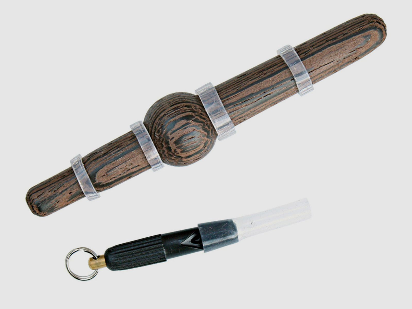 Set de caza Weisskirchen con boquillas de madera noble y silbato