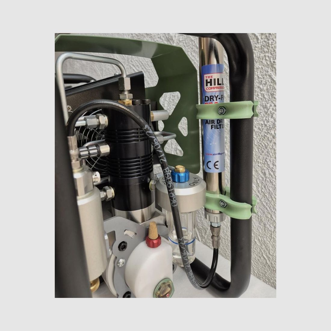 Hill EC-3000 Elektrischer Druckluftkompressor, Komplettset mit Druckluftflasche