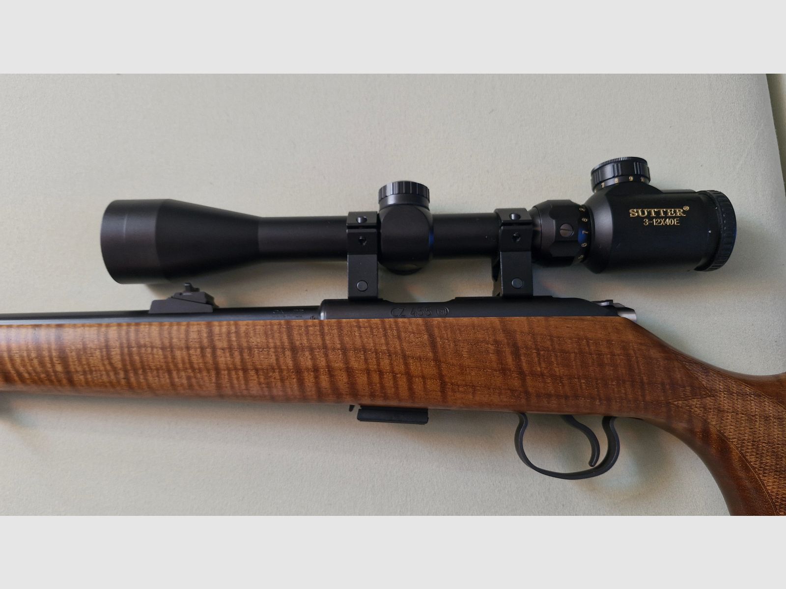 KK bolt-action rifle CZ ZKM 455 Luxus .22lfb with scope (red dot) and aluminum transport case all like new