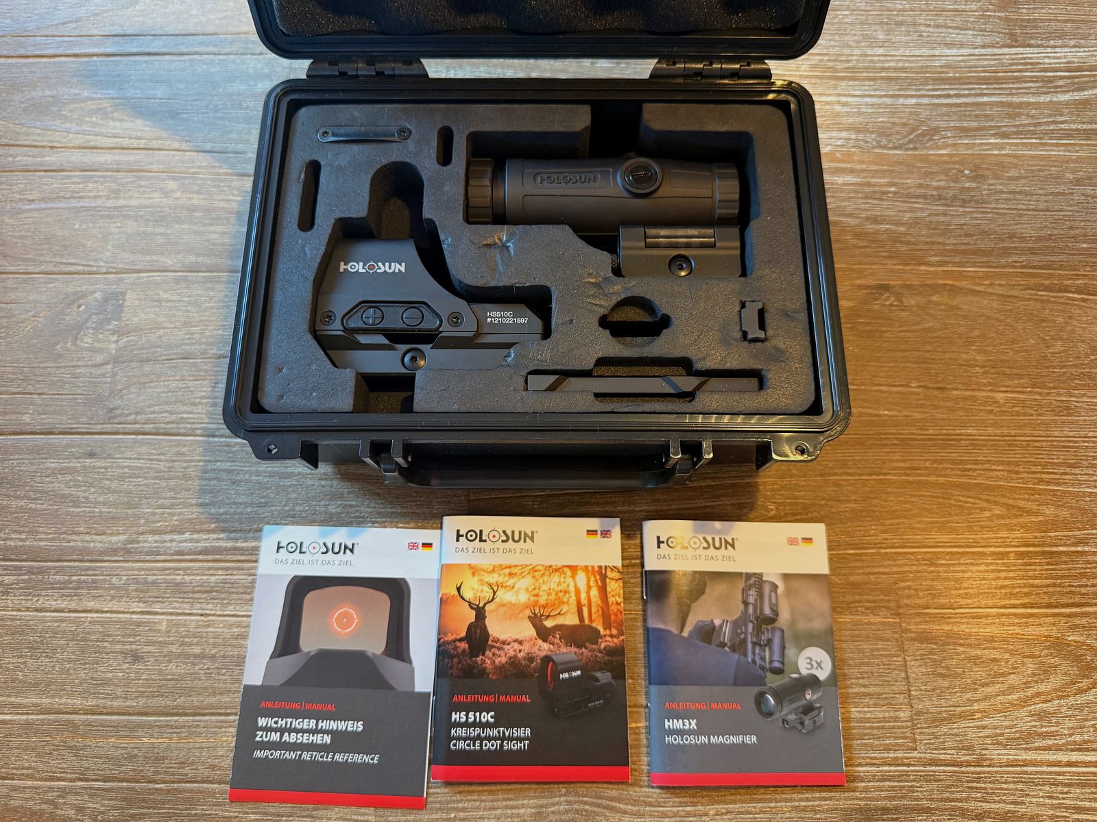 Holosun Set HS510C + HM3X Magnifier + Schutzkoffer