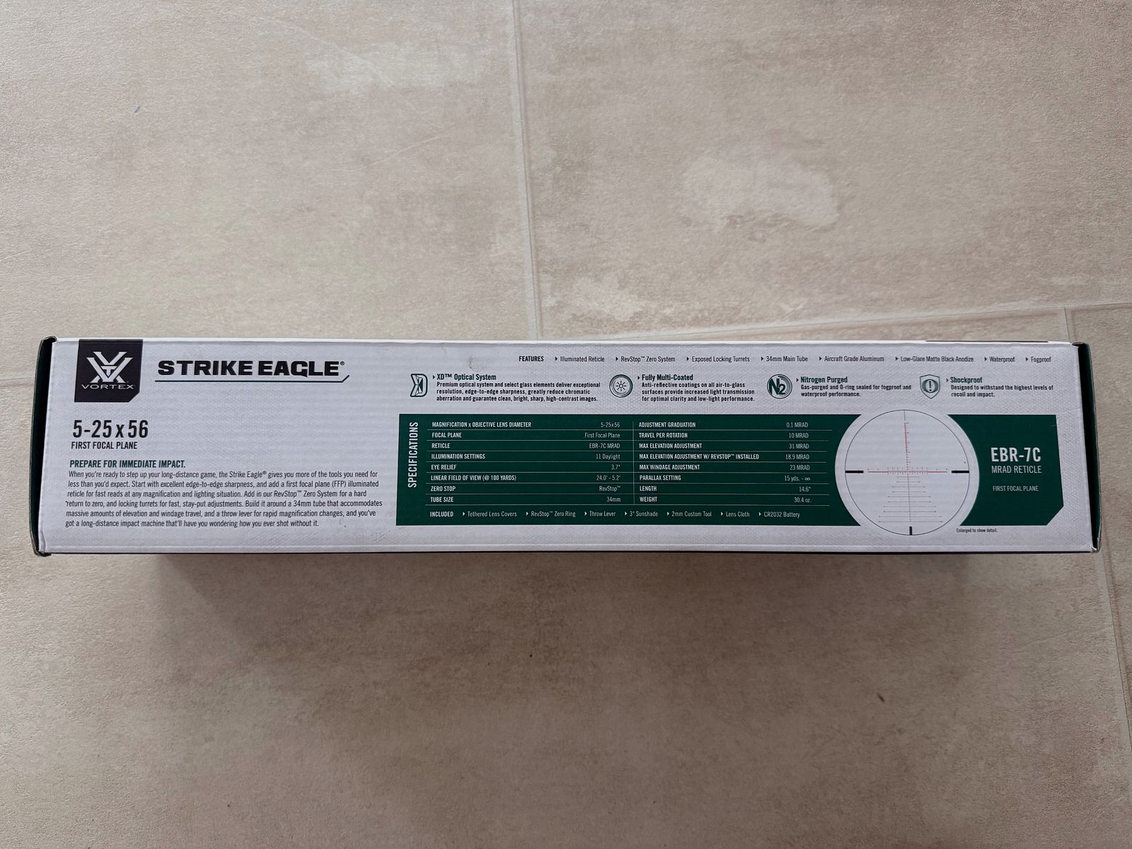Vortex Strike Eagle 5-25x 56 FFP. EBR-7C