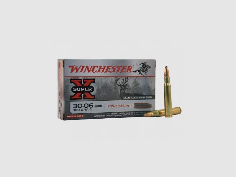 Balas Winchester Super X Power-Point 180 gr – Calibre .30-06 Springfield, imagen 1 de 3