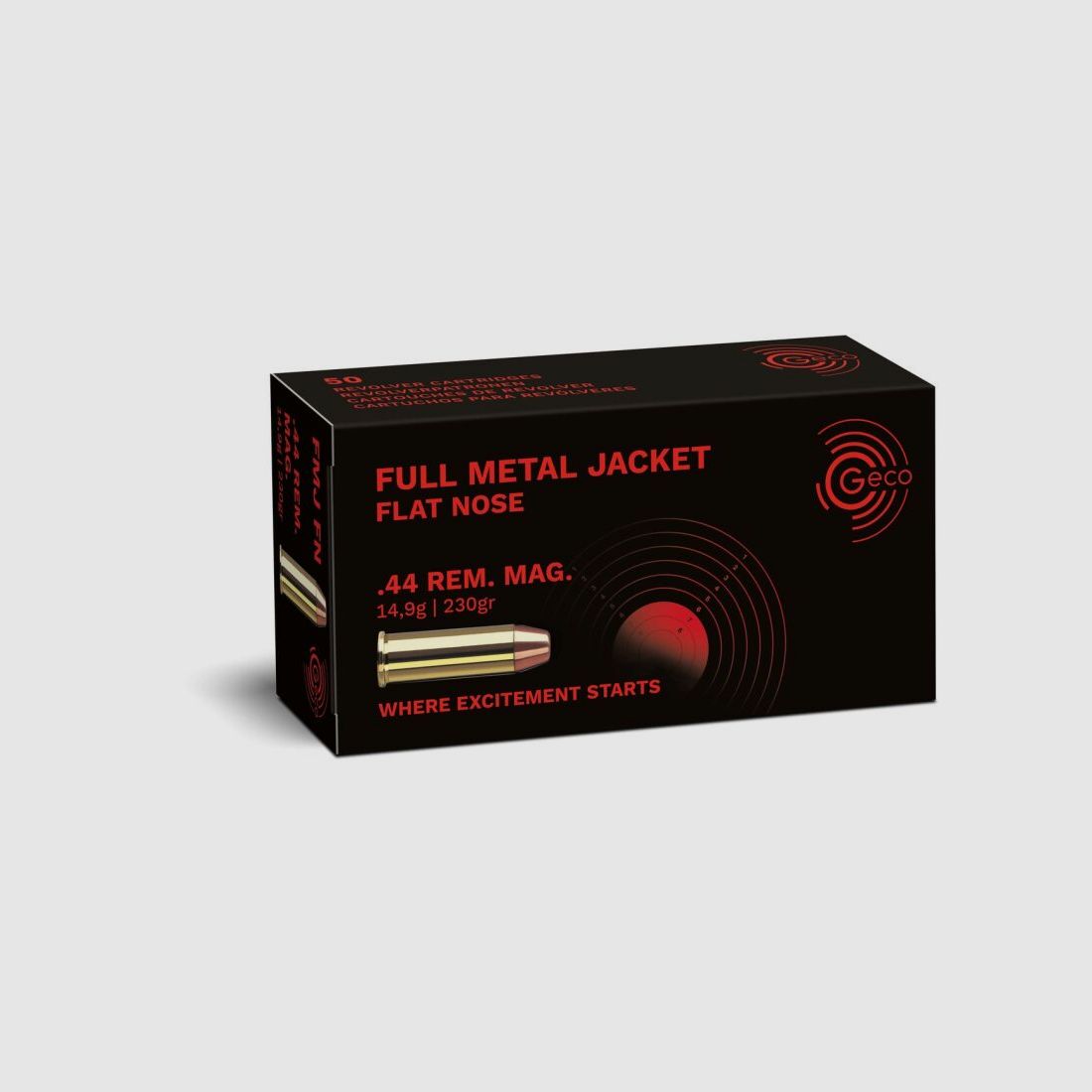 Geco 230grs FMJ 50STK .44Rem.Mag.