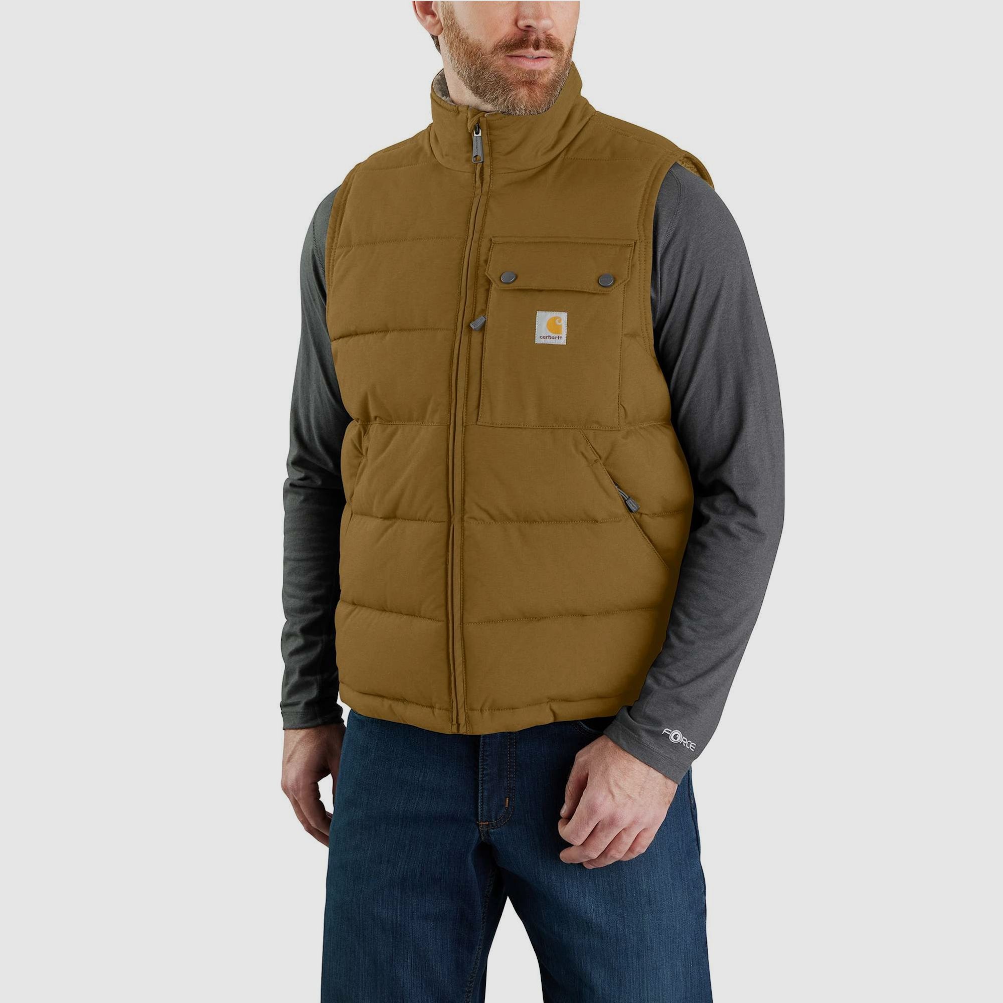 Carhartt Midweight Lined Vest Men's Oak Brown S