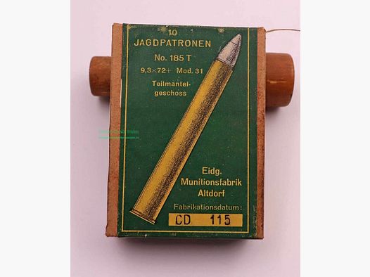 Eidg. Munitionsfabrik, Altdorf Büchsenpatronen 9,3x72R