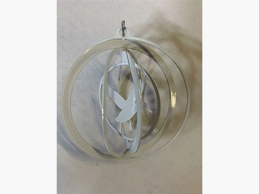 Lovergreen decoration motif set with 4 white animal balls - metal