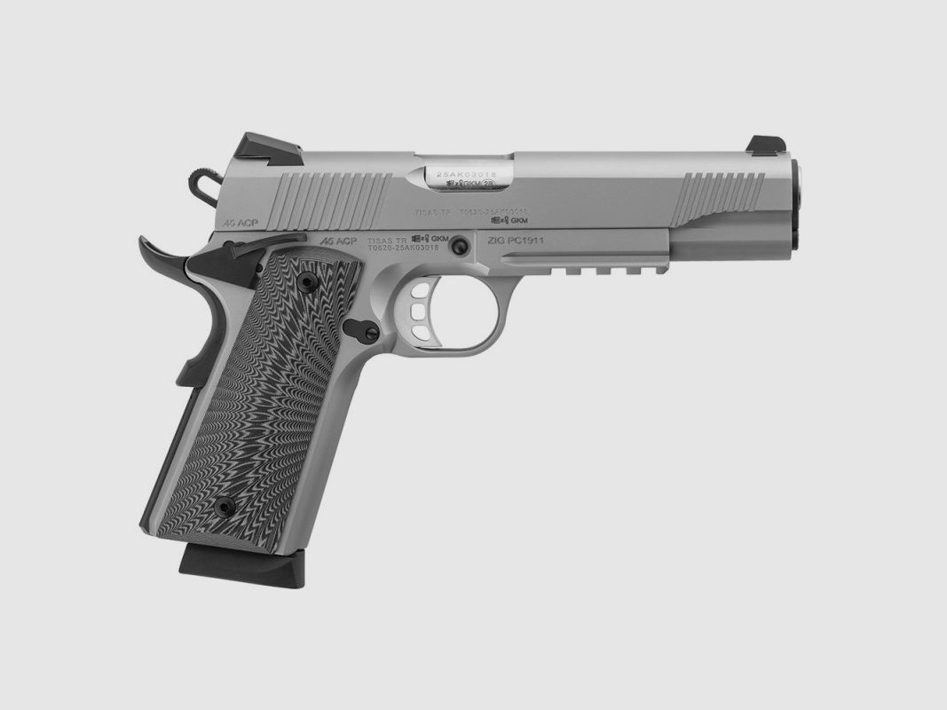 PISTOOL TISAS ZIG PC 1911 INOX 5" 45ACP, afbeelding 1 van 2