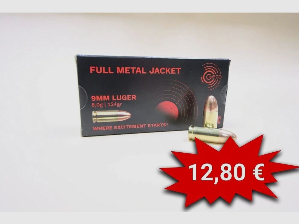 Geco 9mm Luger 124gr / 8g FMJ