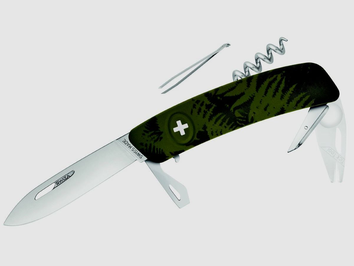 Swiza Klappmesser TT03 Silva Khaki  Klingenlänge: 7,5cm - Stahl 440 Klingensperre