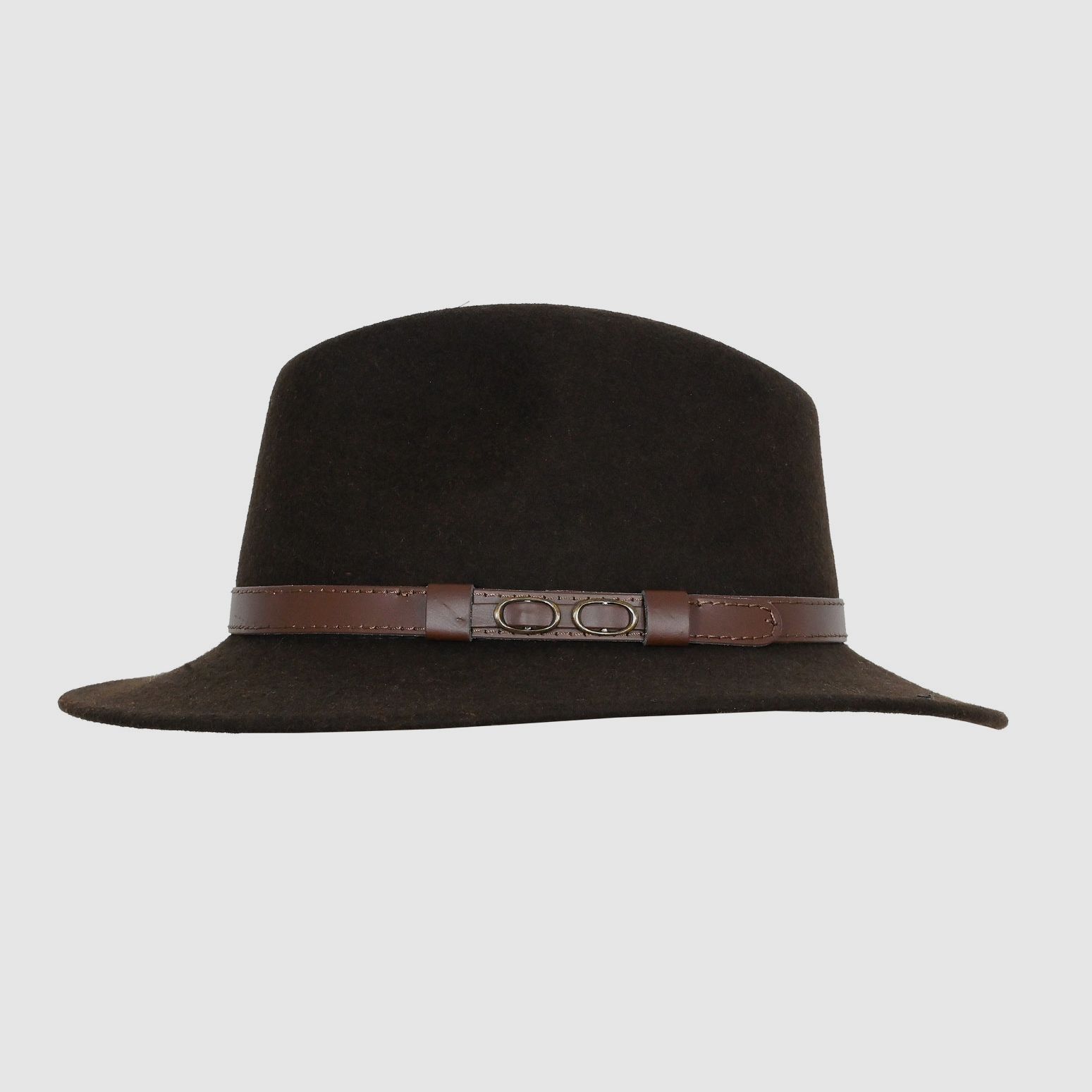 Lodenhut Rollhut Wolle Braun