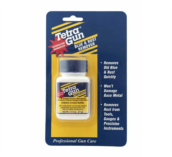 Tetra Gun Blue & Rust Remover Produit pour éliminer la rouille et le bronzage 2,7 oz / 80 ml