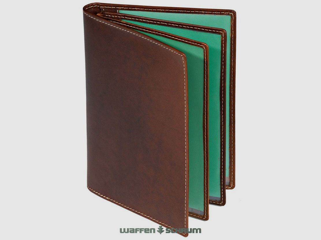 AKAH Hunting License Case Leather BIG FiVE 6 Compartments