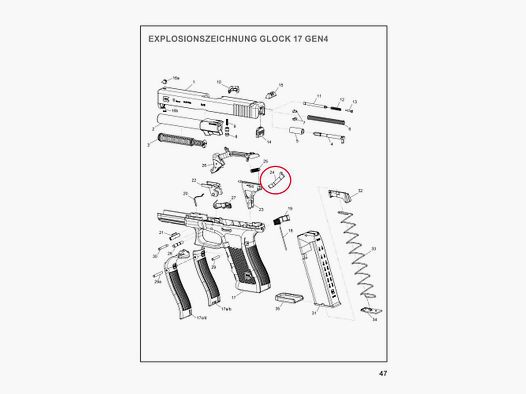 Ressort de recul Glock 17 Gen 4 #24