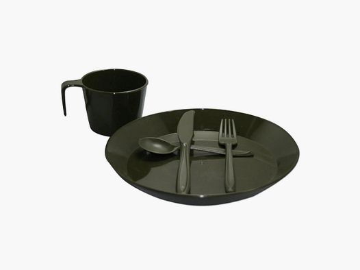 Mil-Tec Camp Set Polycarbonat oliv