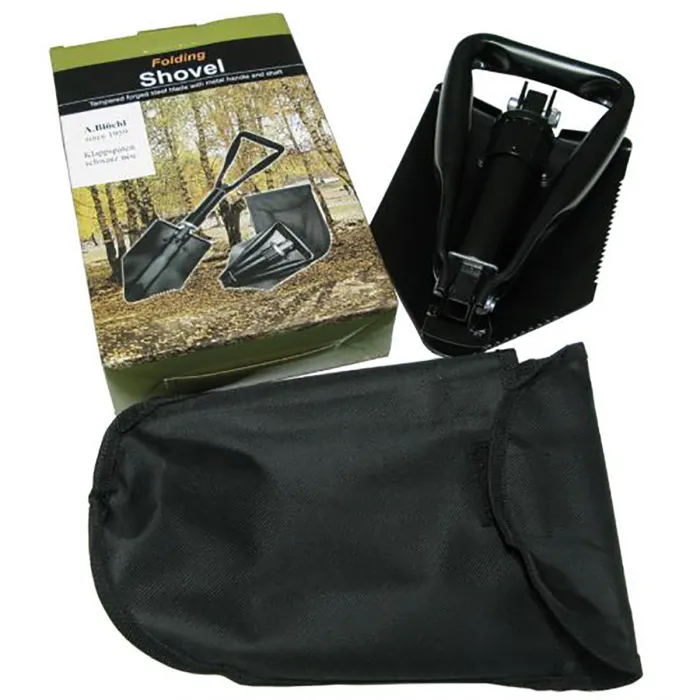 BW Klappspaten Imit., 2-fach klappbar, Schwarz + Tasche, Bild 2 von 2