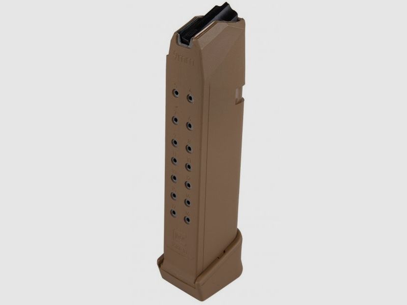 Magazin Glock 17/19X. 17+2 Schuss FDE schwarze Platten