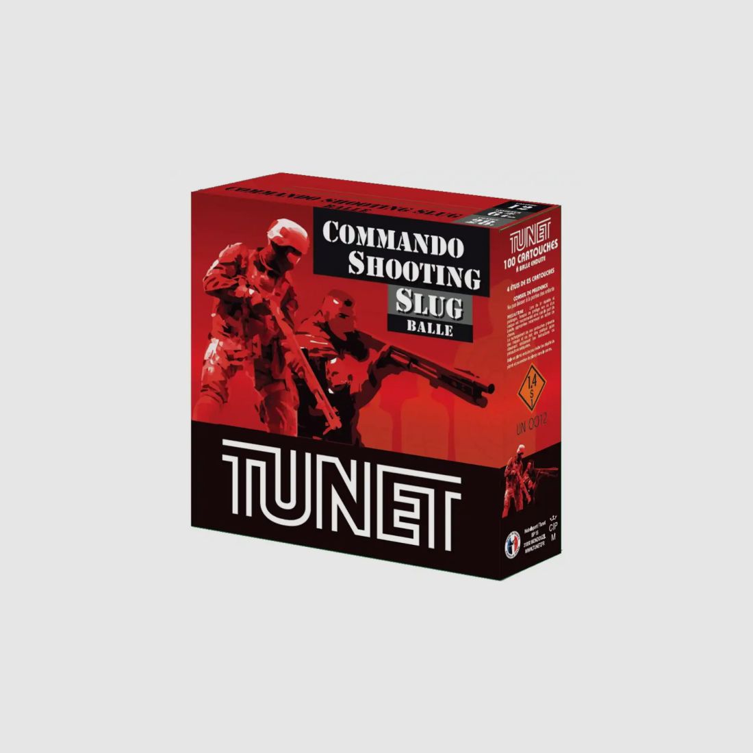 100 Schuss TUNET Commando Slug 28g 12/67,5MM Flinte IPSC Training 12 / 67 Shotgun Munition 420 m/s