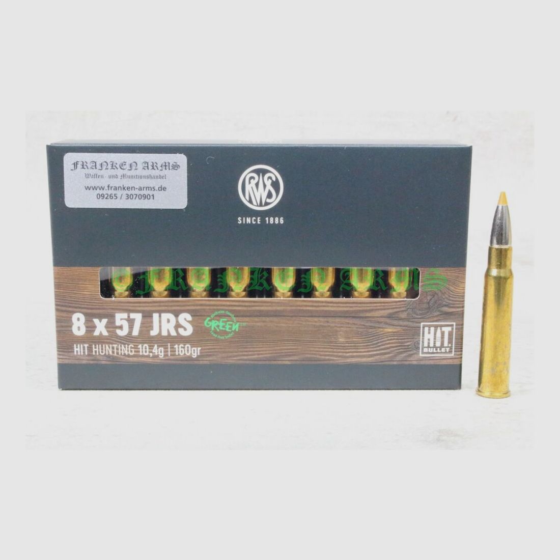 RWS HIT 8x57IRS 160gr. 10,4g 20 pièces Prix dégressifs