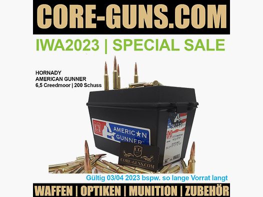 Hornady American Gunner 6,5 Creedmoor 140grs. BTHP 200Stück MTM-BOX UVP: 365€