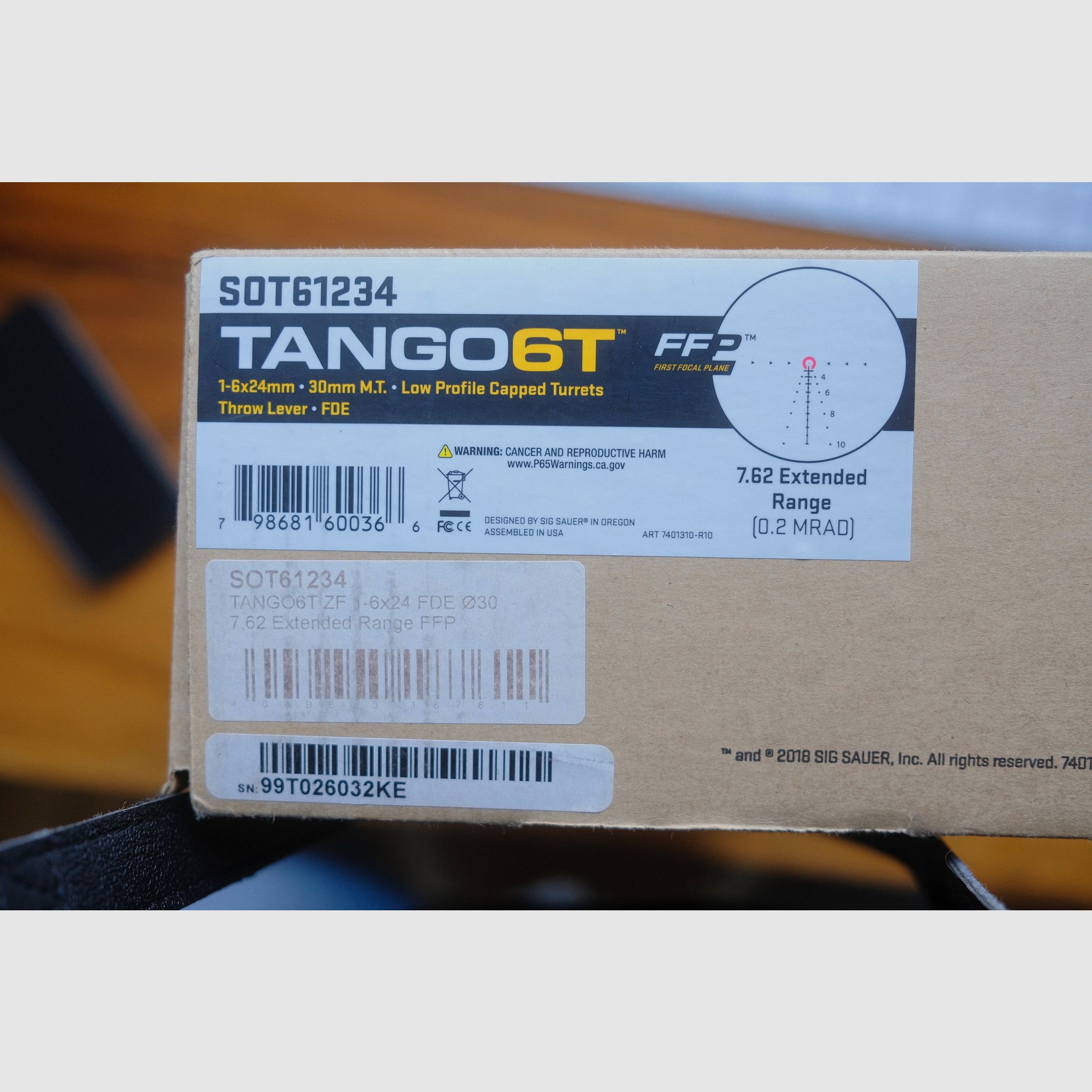 SigSauer Tango6T 1-6x24 Zielfernrohr - SOT61234