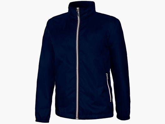Leichte wasserdichte Brugi Taffetà-Jacke in Blau mit Kapuze