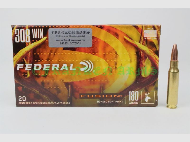 Federal Premium .308 Win. Fusion 180gr. 11,7g 20 Stück 54F308FS3