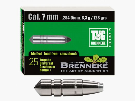 Brenneke bullet 7mm (.284) TUG nature+ 8.3g / 128grs 25 pieces