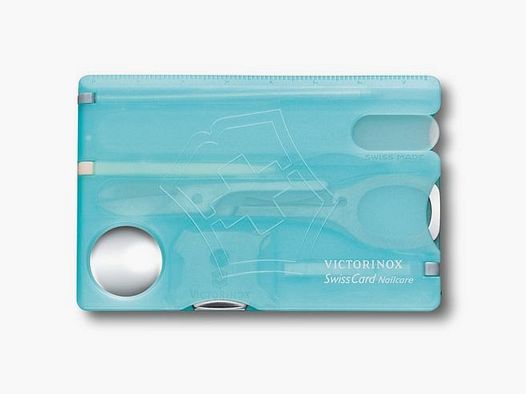 Victorinox SwissCard Nailcare Eisblau Transparent